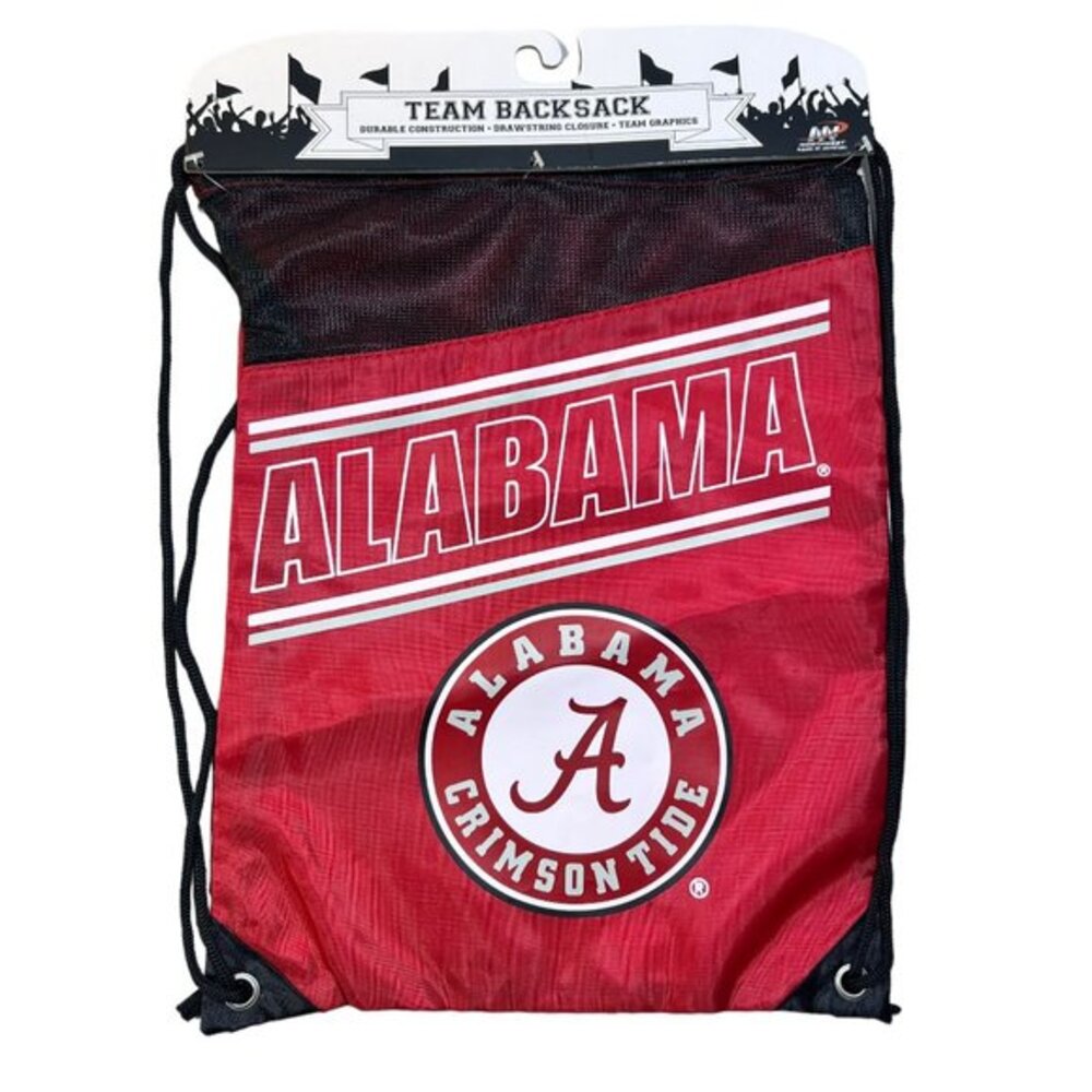 ALABAMA CRIMSON TIDE Drawstring Cinch Backpack - NWT